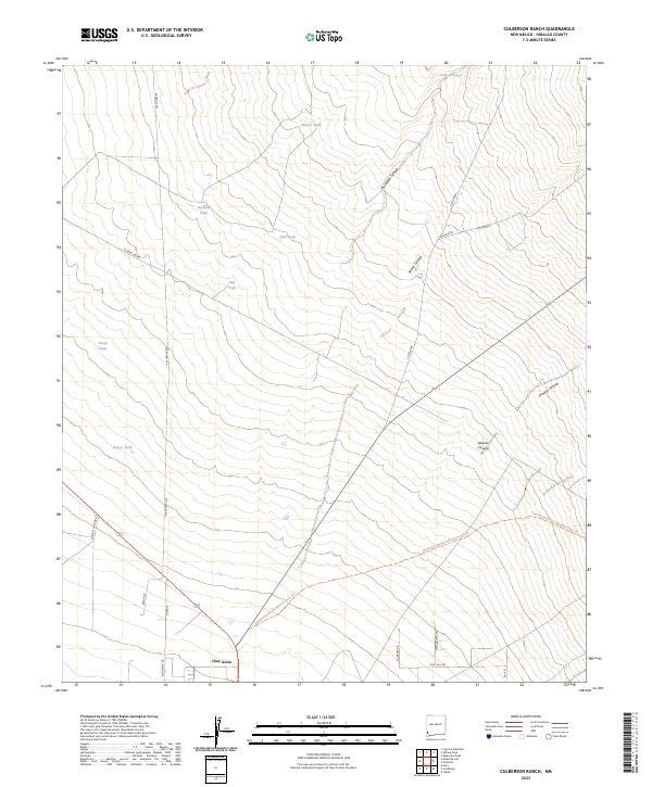 US Topo 7.5-minute map for Culberson Ranch NM
