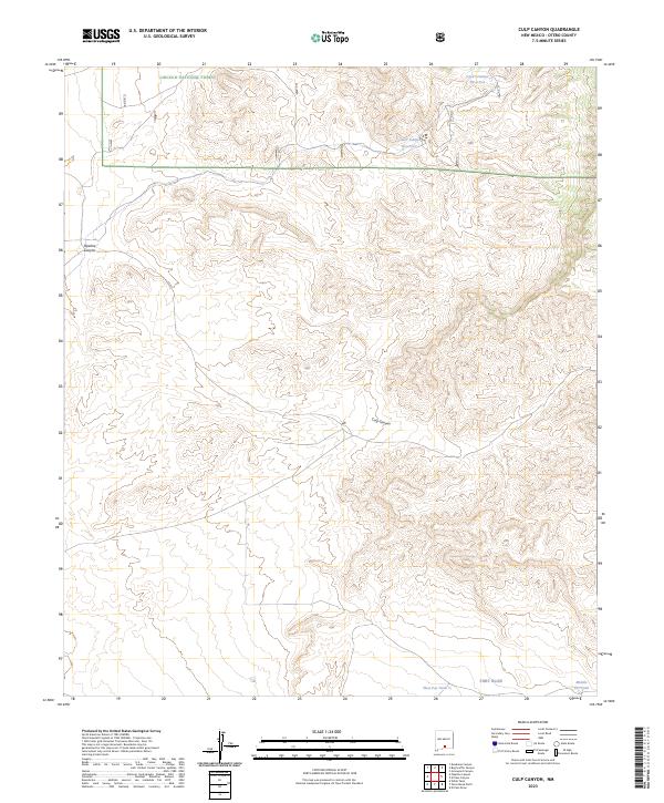 US Topo 7.5-minute map for Culp Canyon NM