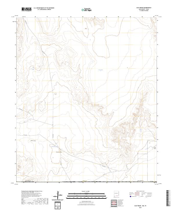 US Topo 7.5-minute map for Culp Draw NMTX