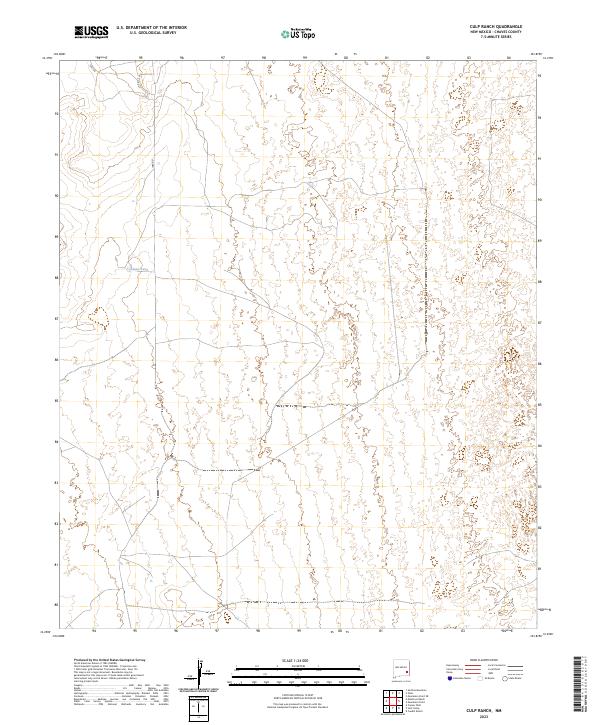 US Topo 7.5-minute map for Culp Ranch NM