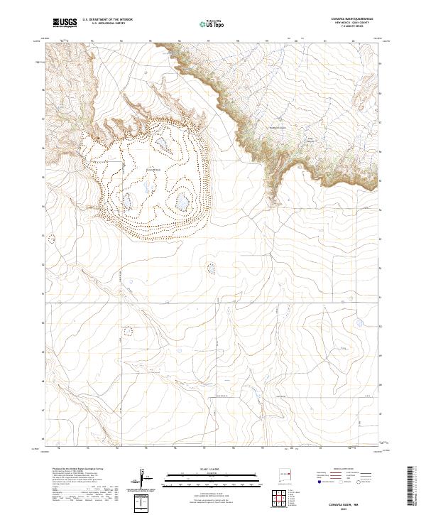 US Topo 7.5-minute map for Cunavea Basin NM