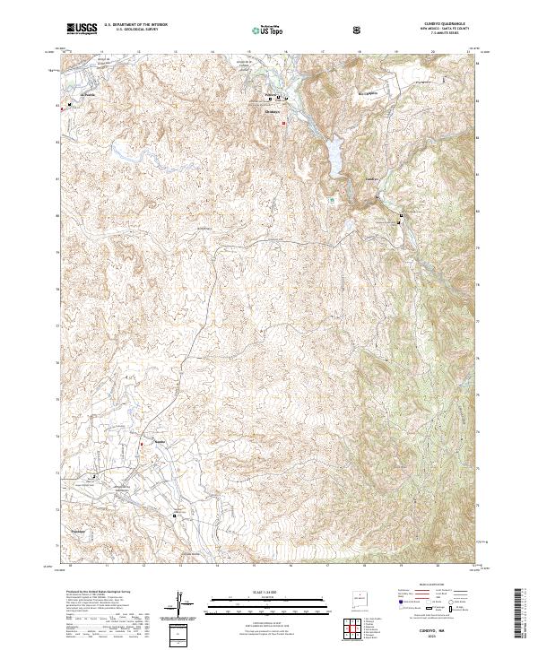 US Topo 7.5-minute map for Cundiyo NM