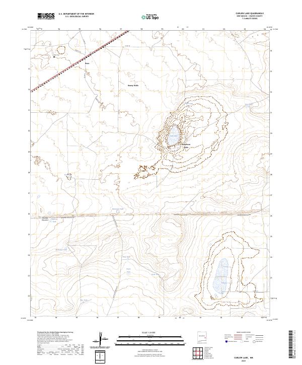 US Topo 7.5-minute map for Curlew Lake NM