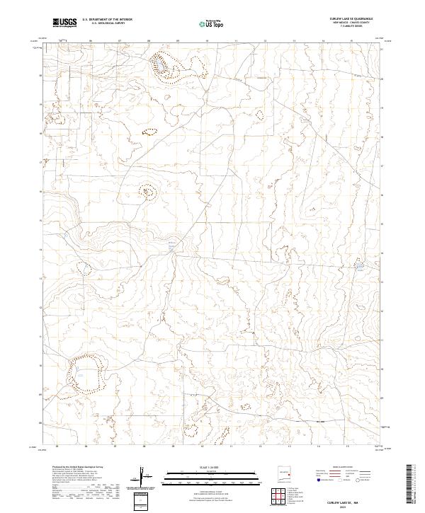 US Topo 7.5-minute map for Curlew Lake SE NM