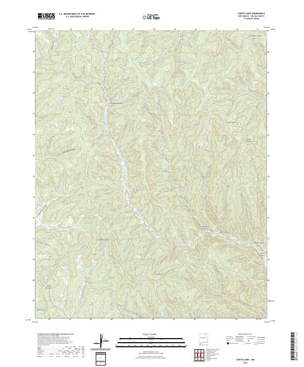 US Topo 7.5-minute map for Curtis Camp NM