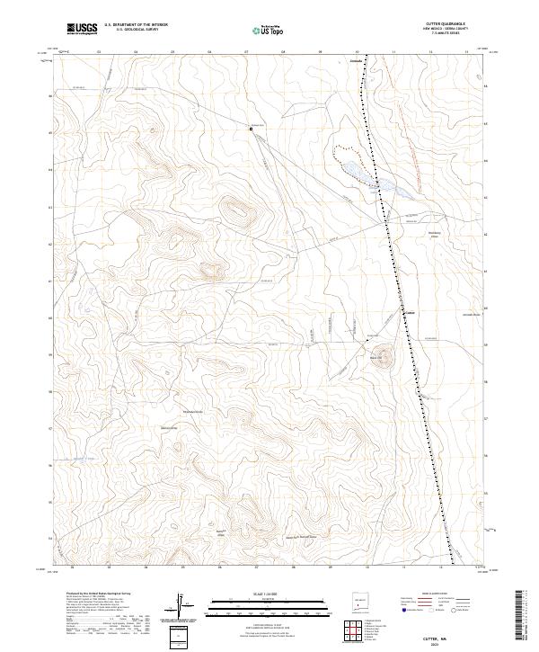 US Topo 7.5-minute map for Cutter NM