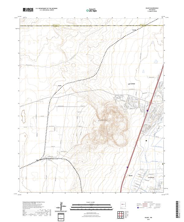 US Topo 7.5-minute map for Dalies NM