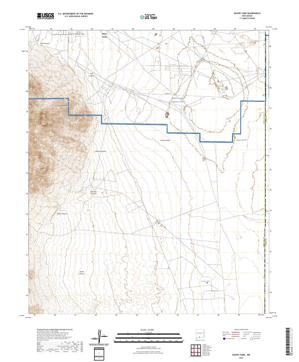 US Topo 7.5-minute map for Davies Tank NM