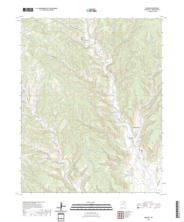 US Topo 7.5-minute map for Dawson NM