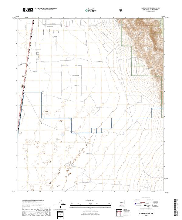 US Topo 7.5-minute map for Deadman Canyon NM