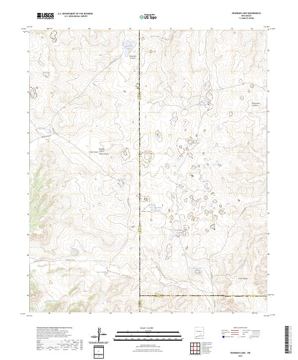 US Topo 7.5-minute map for Deadman Lake NM