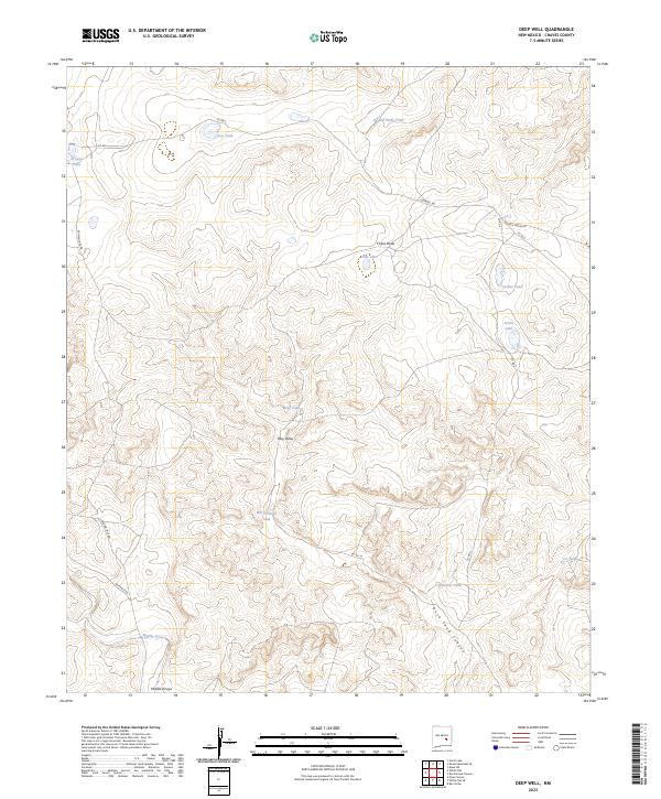 US Topo 7.5-minute map for Deep Well NM