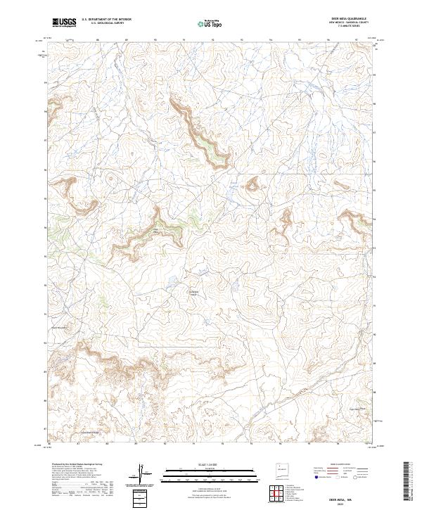 US Topo 7.5-minute map for Deer Mesa NM