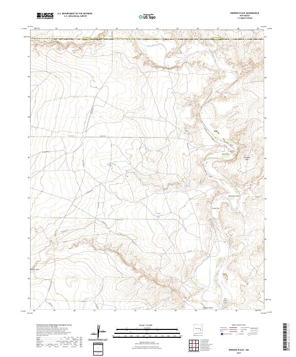US Topo 7.5-minute map for Deering Place NM