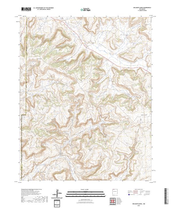 US Topo 7.5-minute map for Delgadita Mesa NM