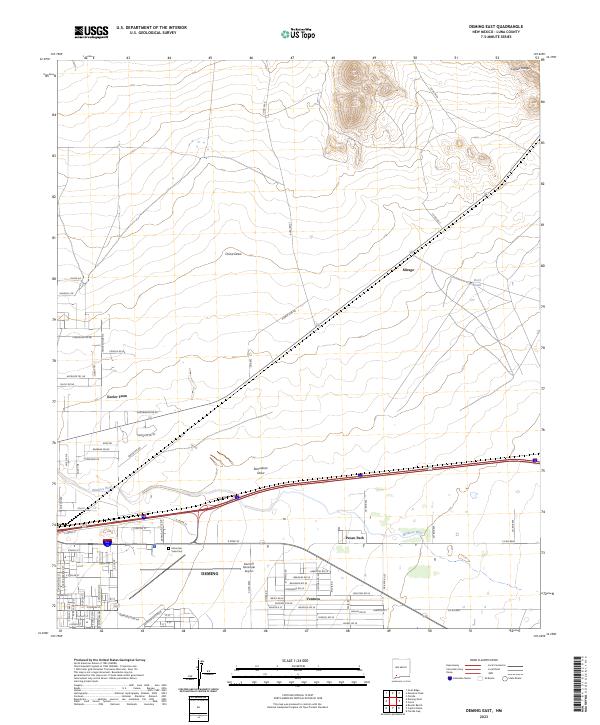 US Topo 7.5-minute map for Deming East NM