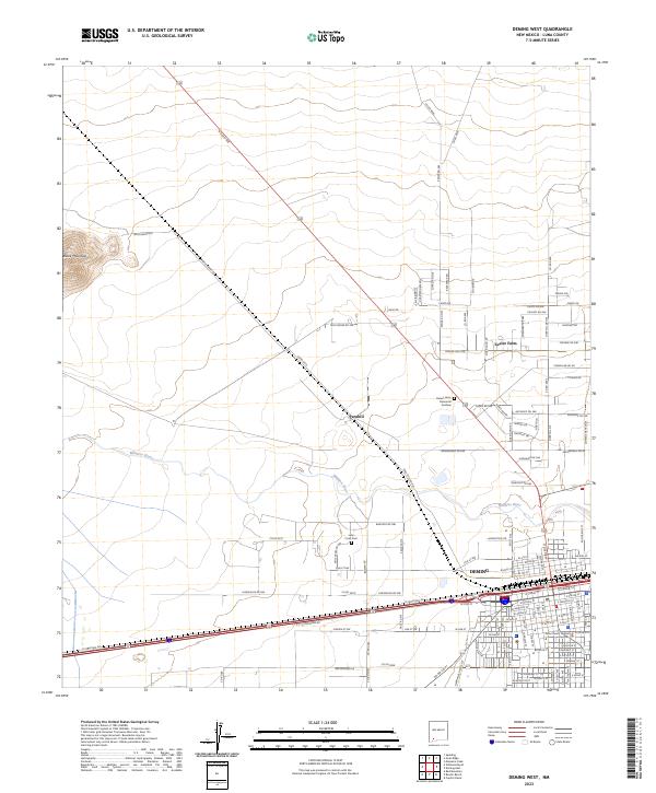 US Topo 7.5-minute map for Deming West NM