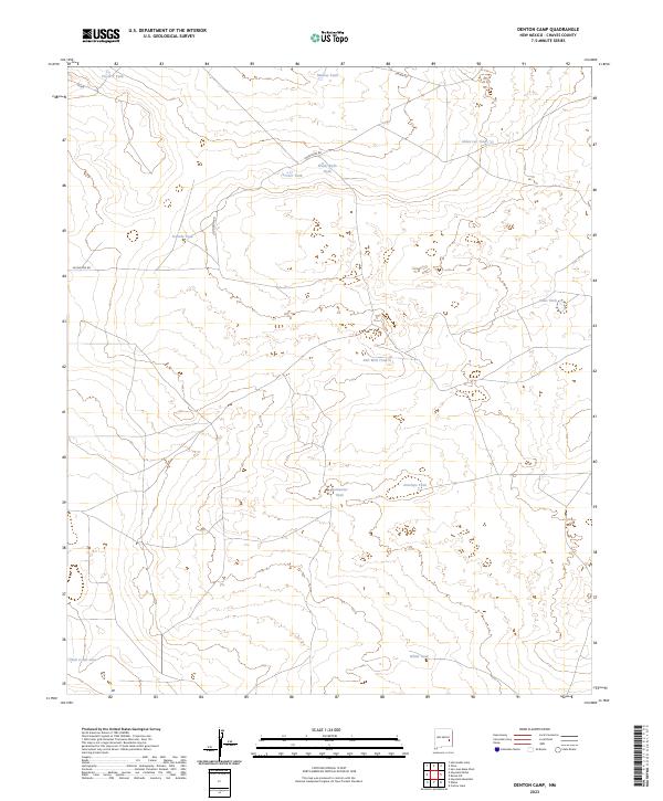 US Topo 7.5-minute map for Denton Camp NM