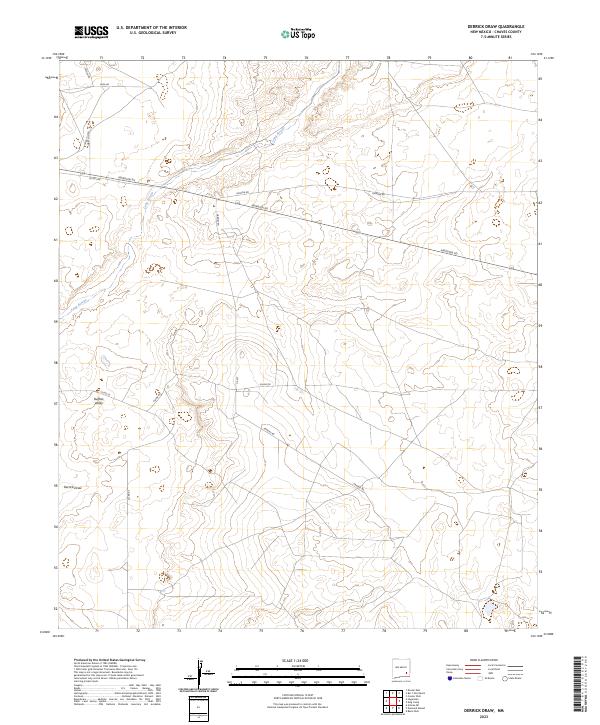 US Topo 7.5-minute map for Derrick Draw NM