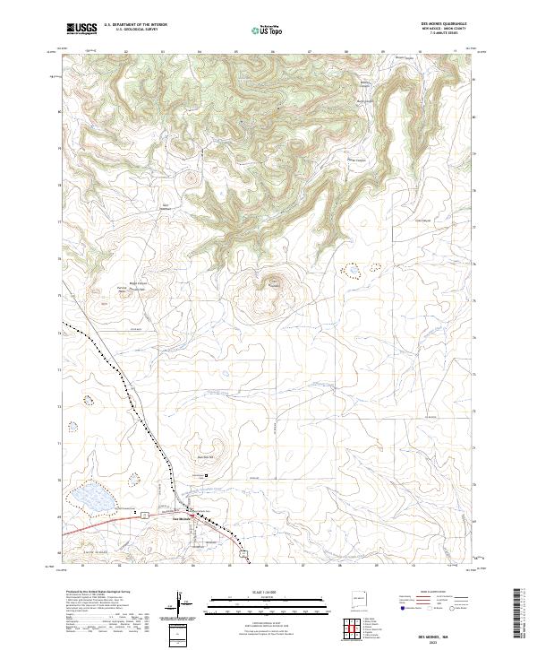 US Topo 7.5-minute map for Des Moines NM