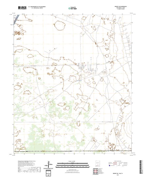 US Topo 7.5-minute map for Desert SW NMTX