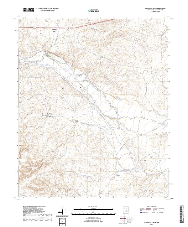 US Topo 7.5-minute map for Diamond A Ranch NM