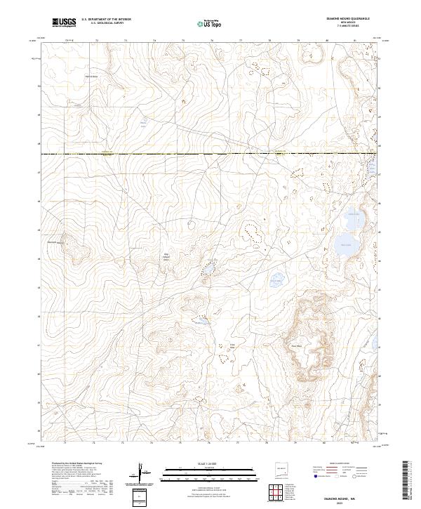 US Topo 7.5-minute map for Diamond Mound NM