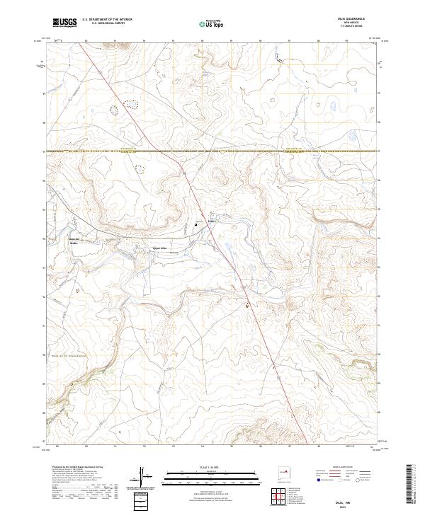 US Topo 7.5-minute map for Dilia NM