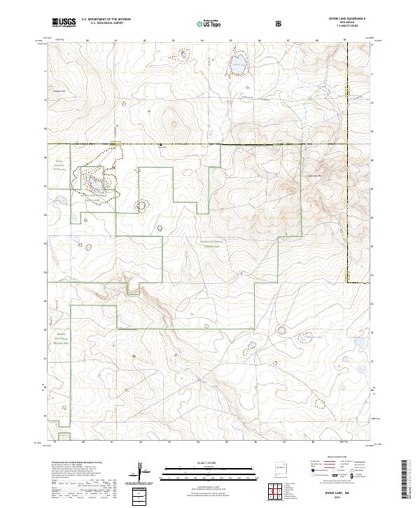 US Topo 7.5-minute map for Divine Lake NM