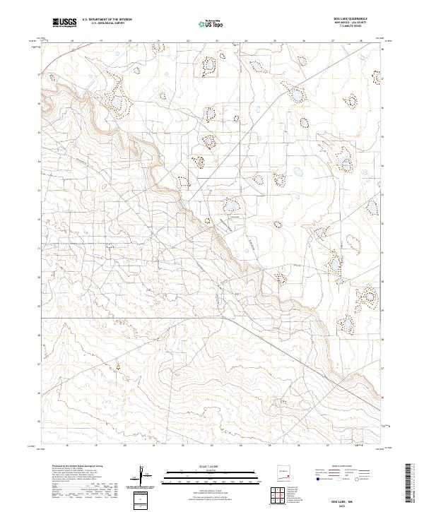 US Topo 7.5-minute map for Dog Lake NM