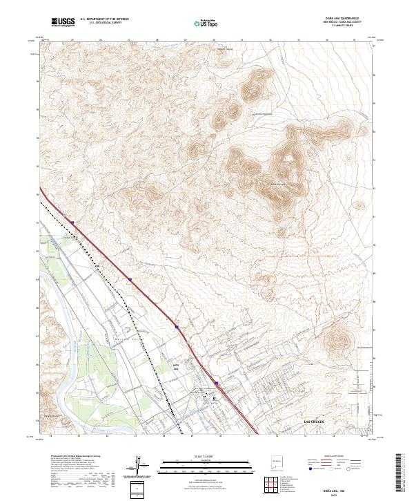US Topo 7.5-minute map for Dona Ana NM