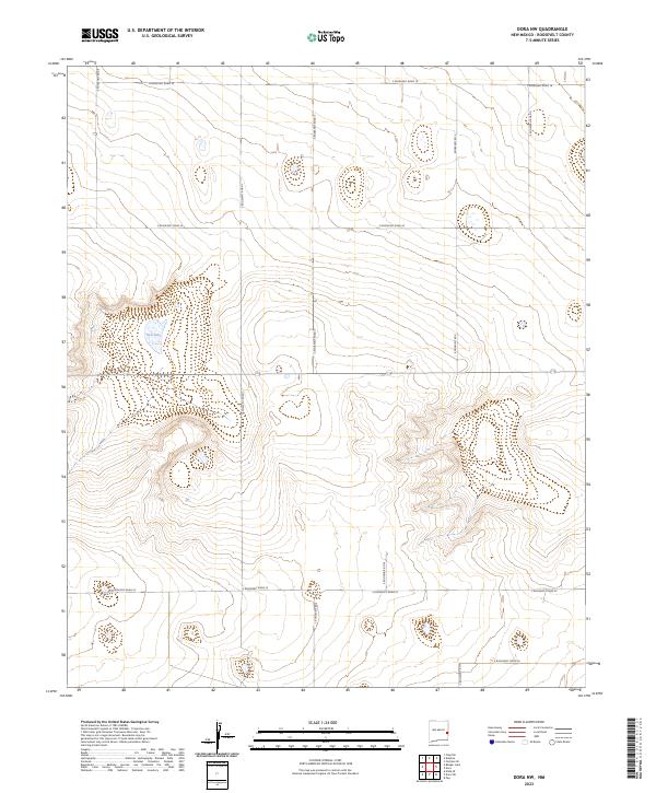 US Topo 7.5-minute map for Dora NW NM