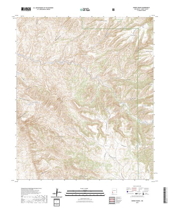 US Topo 7.5-minute map for Dorsey Ranch NM