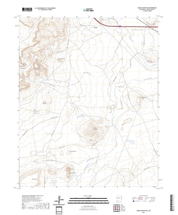 US Topo 7.5-minute map for Dough Mountain NM