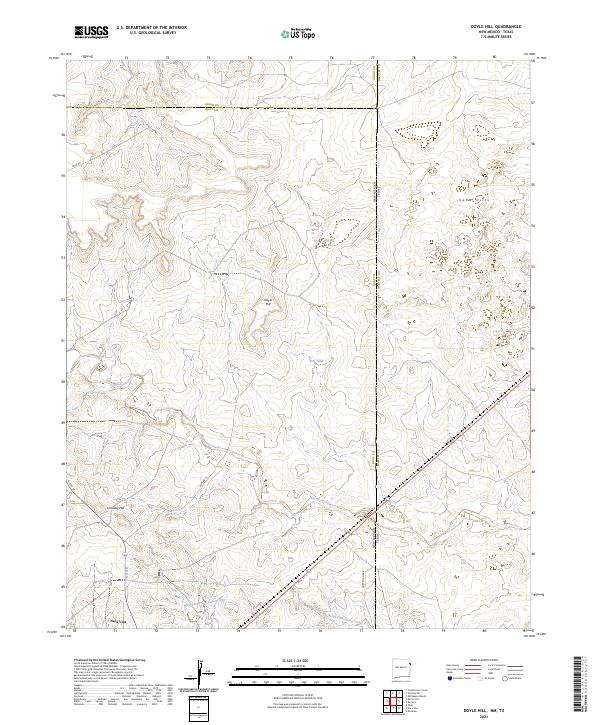 US Topo 7.5-minute map for Doyle Hill NMTX
