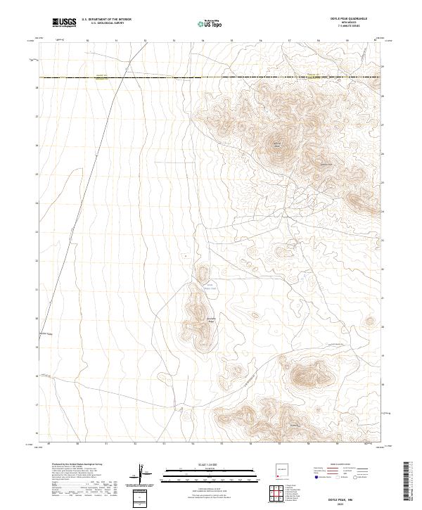 US Topo 7.5-minute map for Doyle Peak NM