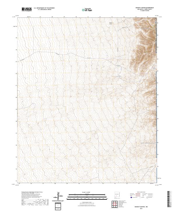 US Topo 7.5-minute map for Dugout Canyon NM