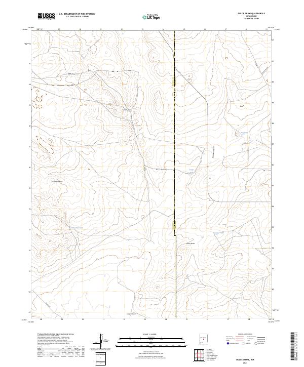 US Topo 7.5-minute map for Dulce Draw NM