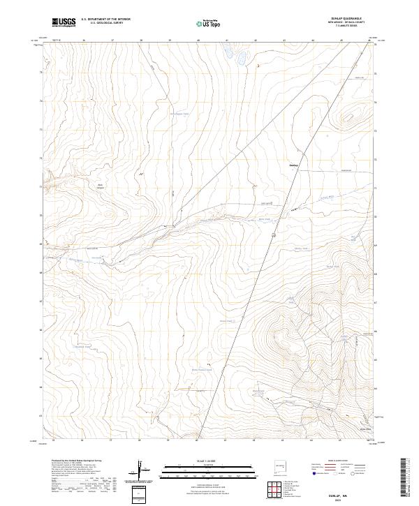 US Topo 7.5-minute map for Dunlap NM