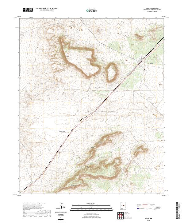 US Topo 7.5-minute map for Duran NM