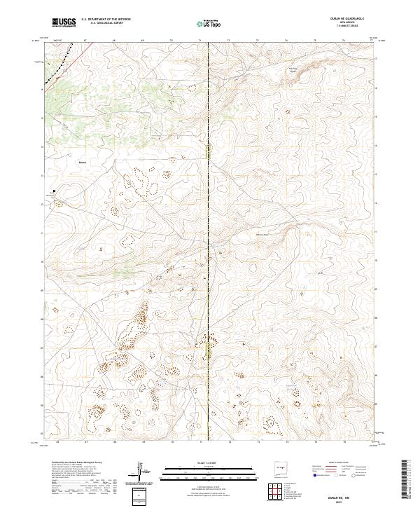 US Topo 7.5-minute map for Duran NE NM