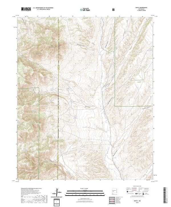 US Topo 7.5-minute map for Dusty NM