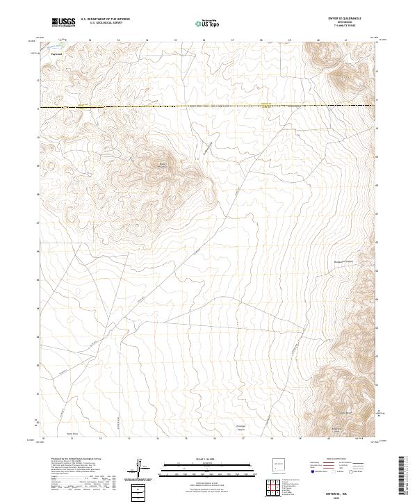 US Topo 7.5-minute map for Dwyer SE NM