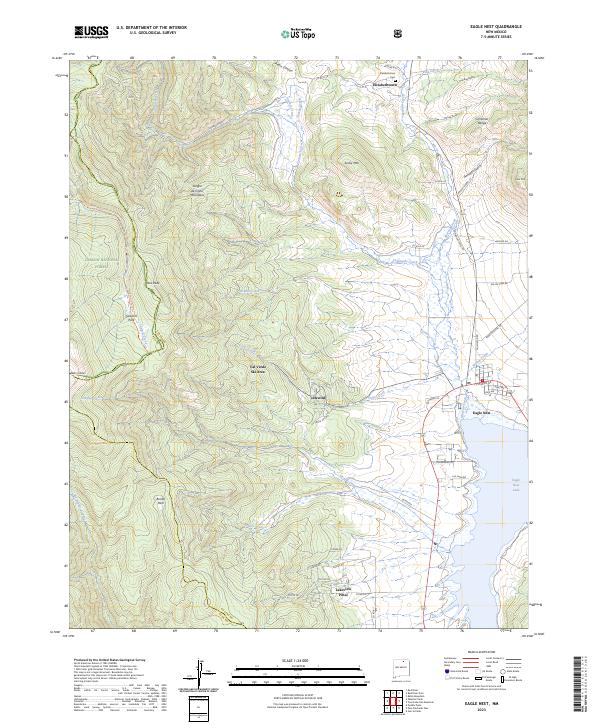 US Topo 7.5-minute map for Eagle Nest NM