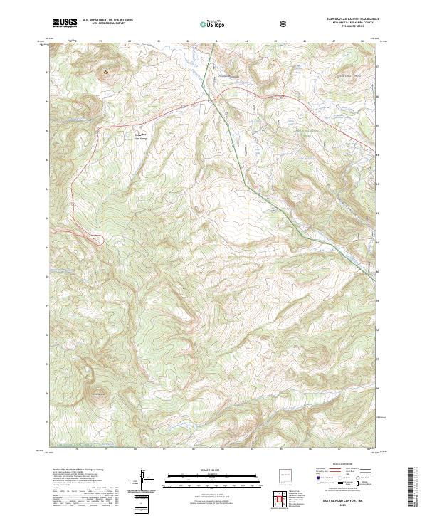 US Topo 7.5-minute map for East Gavilan Canyon NM