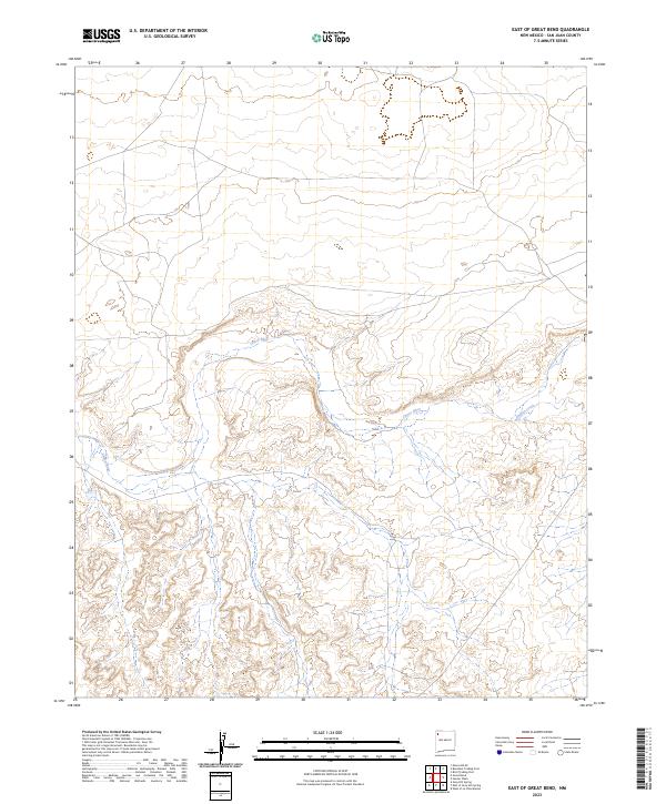 US Topo 7.5-minute map for East of Great Bend NM