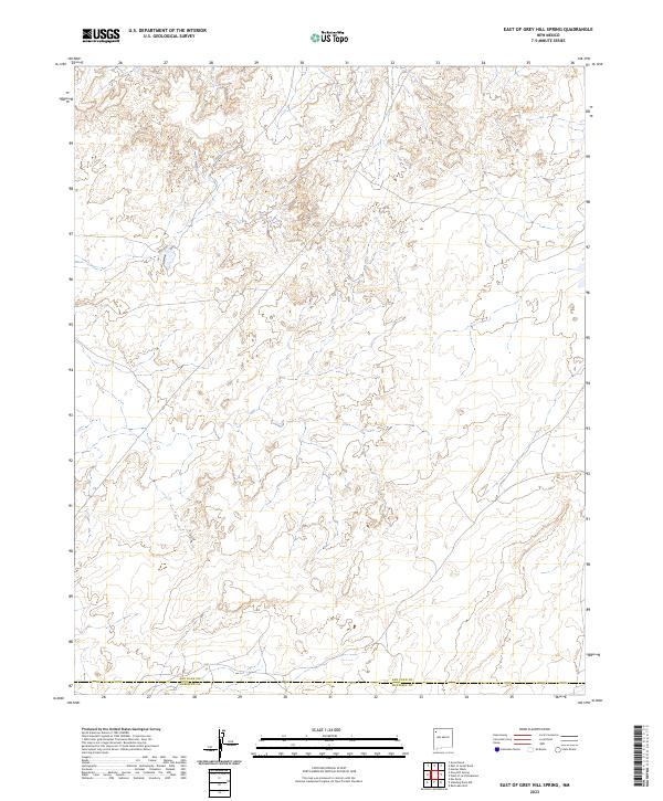 US Topo 7.5-minute map for East of Grey Hill Spring NM