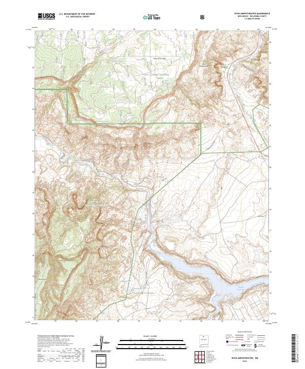 US Topo 7.5-minute map for Echo Amphitheater NM
