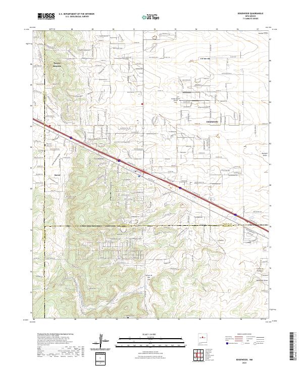 US Topo 7.5-minute map for Edgewood NM