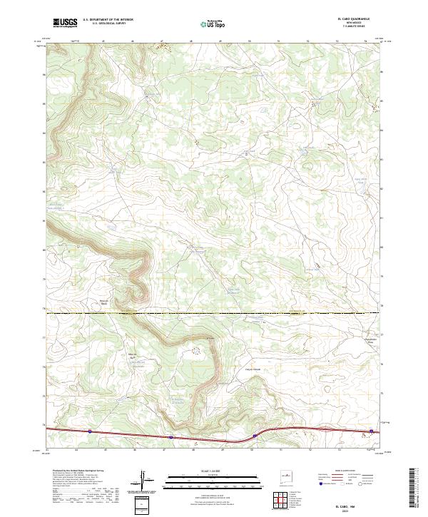 US Topo 7.5-minute map for El Cabo NM